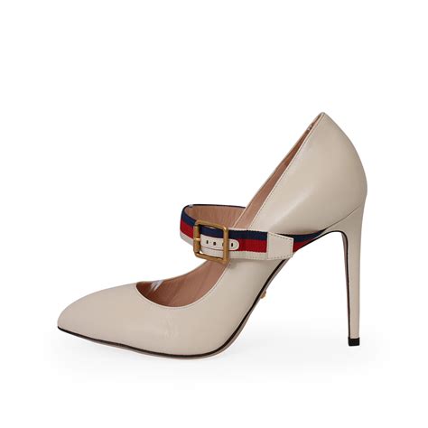 gucci sylvie pump white|Gucci sylvie leather.